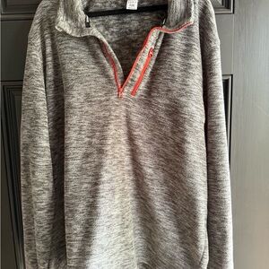Gray Quarter-Zip Women's Sweater